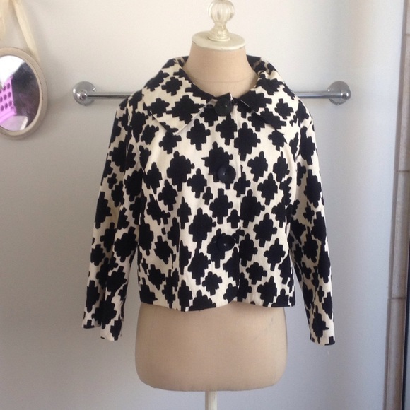 maestro Jackets & Blazers - Maestro Black & White Button Vintage Crop Jacket maestro Jackets & Blazers - Maestro Black & White Button Vintage Crop Jacket